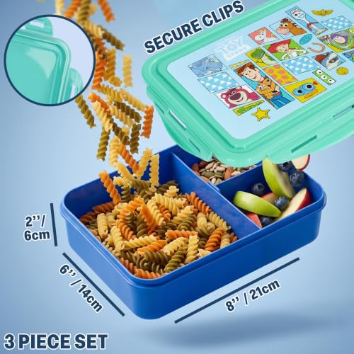 Toy Story Boys Lunch Box 3Pc Set (Blue Toy Story)