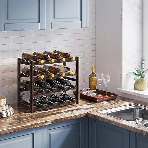 Bamboo Wine Rack Storage (4-tier-Mocha)