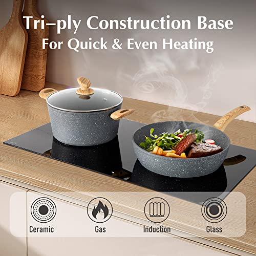 Pots and Pans Set (12-piece / Gray)