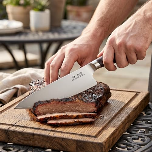 Japanese Chef Knife 8 Inch (Brown and Black)