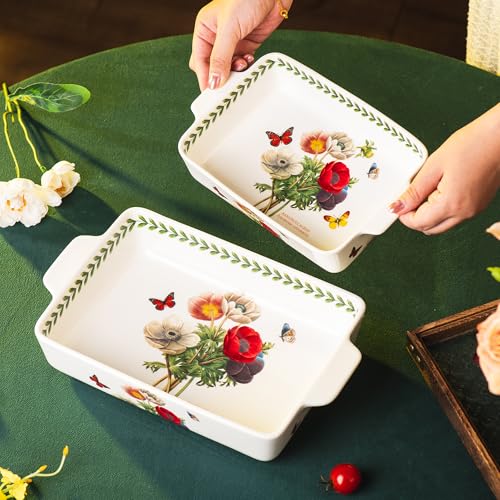 ONCCI In Glaze Ceramic Baking Dish Set of 2 (Corn Poppy)