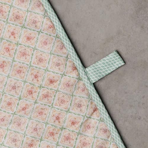 Double Oven Mitts 100% Cotton Double Oven Glove (076 - Easter Dew / 7" x 35" (Double Oven Mitt))
