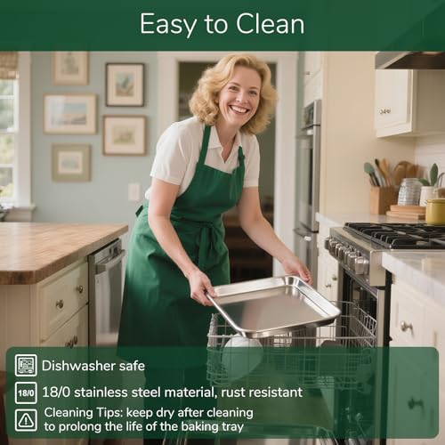 18 0 Stainless Steel Baking Sheet with Cooling Rack (15.94 × 12.01 × 1 inch)