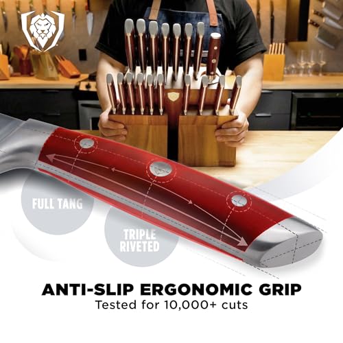 18 Pc Colossal Knife Block Set (18-Pc / Red)