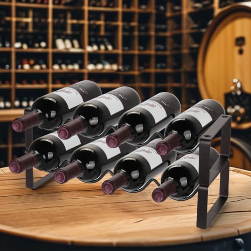 Stackable Wine Rack Countertop (Brown / 2 Tier)