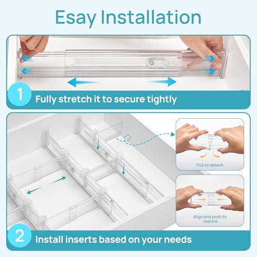 2.36” Drawer Dividers with Expandable Inserts (Short-2.36" with Inserts)