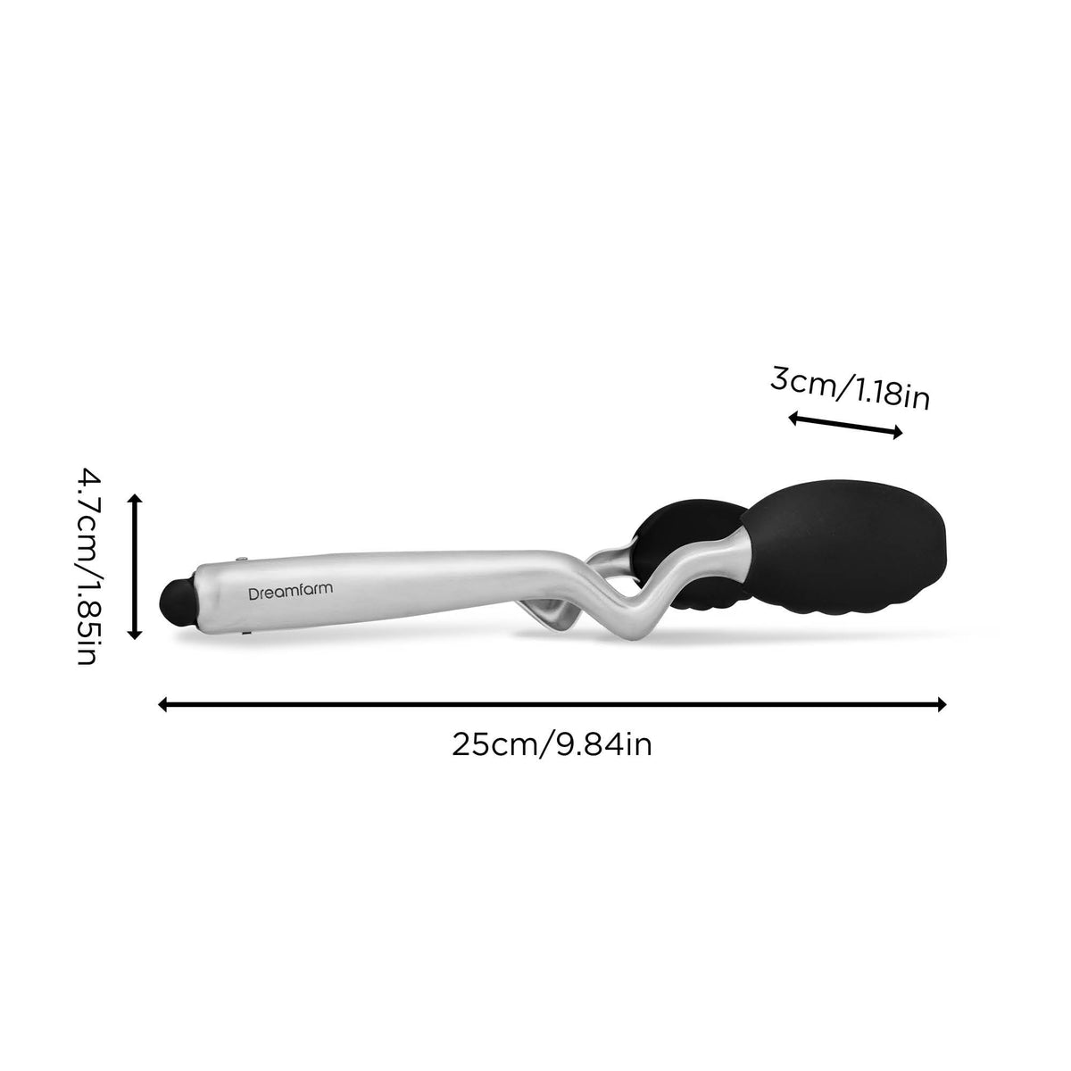 Clongs Grippy Silicone & Stainless Steel Kitchen Cooking Tongs with Click