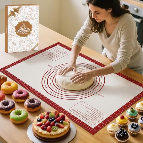 Silicone Baking Mat (Red / 20"L x 16"W)