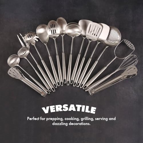 18 10 Stainless Steel Cooking Utensils Set (16-Pieces)