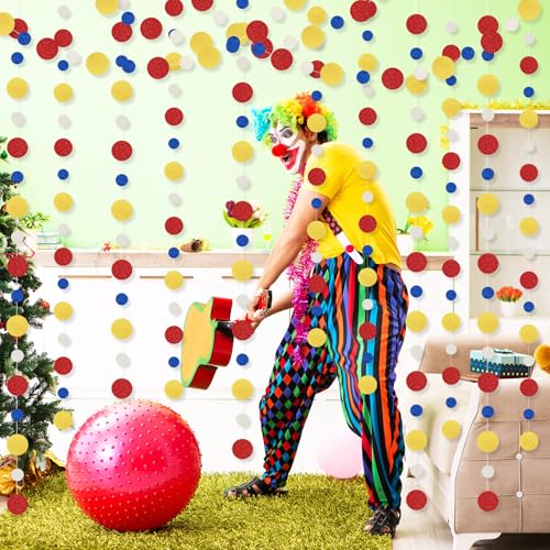 10 Pieces Dot Garland Banner Hanging (Red,blue,yellow)