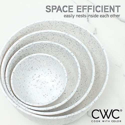 Prep Bowls with Lids (Speckled White / 8 Piece Set - Deep Bowls)