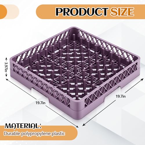 1 Pack Commercial Dishwasher Tray Rack (Brown / Peg Dish)