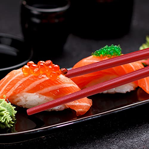 Chopsticks GLAMFIELDS 5 Pairs Premium Reusable Multicolour Chopsticks for Sushi Japanese Matte Anti (Multicolor)
