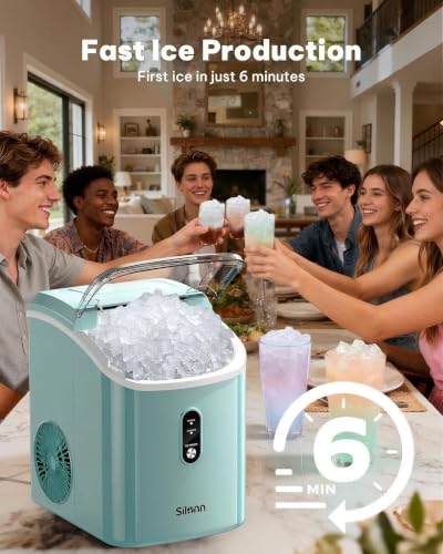 Nugget Ice Maker Countertop (Mint-17 / 33lbs)