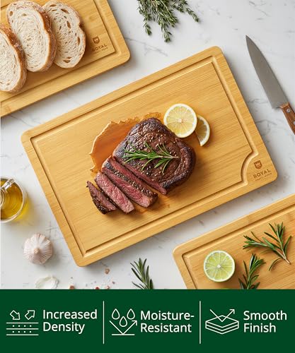 Wooden Cutting Boards for Kitchen Meal Prep & Serving (3-Piece (Gift_Set) / Natural)