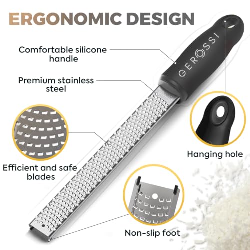Stainless Steel Cheese Grater & Lemon Zester w