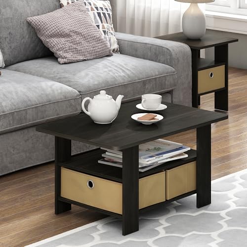 ANDREY Coffee Table (Espresso/Brown / 2 Bin)