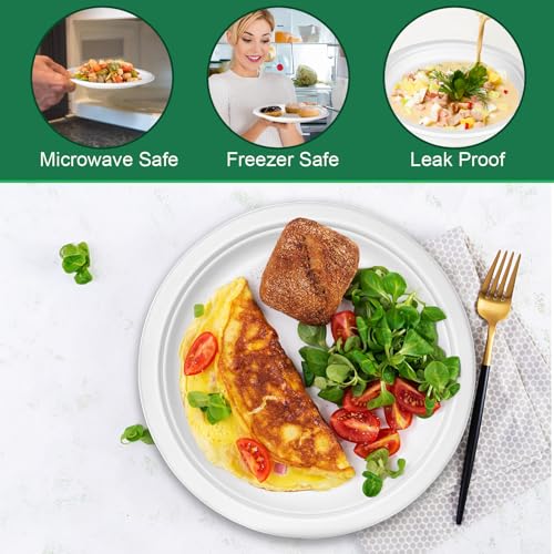 9 inch Disposable Paper Plates 200 Pack (9IN 200 Pcs)