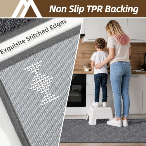 Kitchen Runner Rugs Non (Dark Grey / 24"X 72")