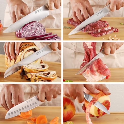 Chef Knife Set (Black 6pcs)