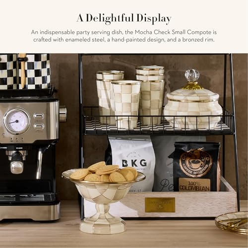 Enamel Compote (Small / Mocha Check)