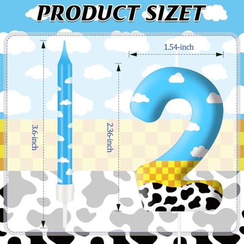 13PCS Toy Inspire Game Story Birthday Candles Set for Kids (Blue+White+Yellow+Black / 2)