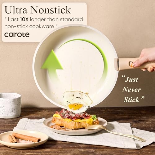 26pcs Pots and Pans Set Non Stick (Cream White / 26 Piece)