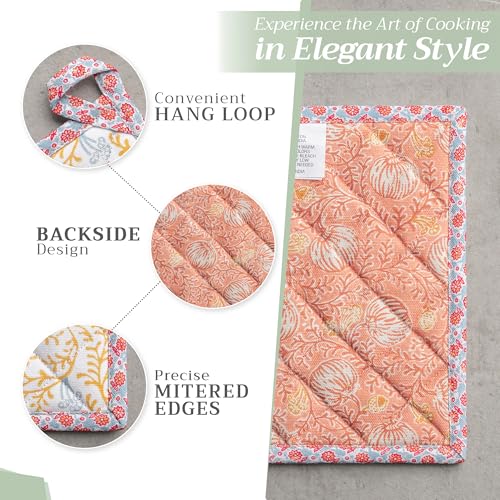 Pot Holders 100% Cotton Potholders (033 - Harvest Festival / 8" x 8" (Pot Holder Pack of 1))