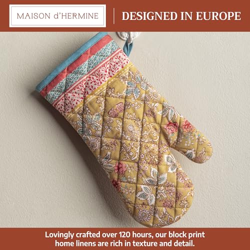 Maison d'Hermine Oven Gloves 100% Cotton Oven Mitt (001 - Marquise / 7.5" x 13" (Oven Mitt))