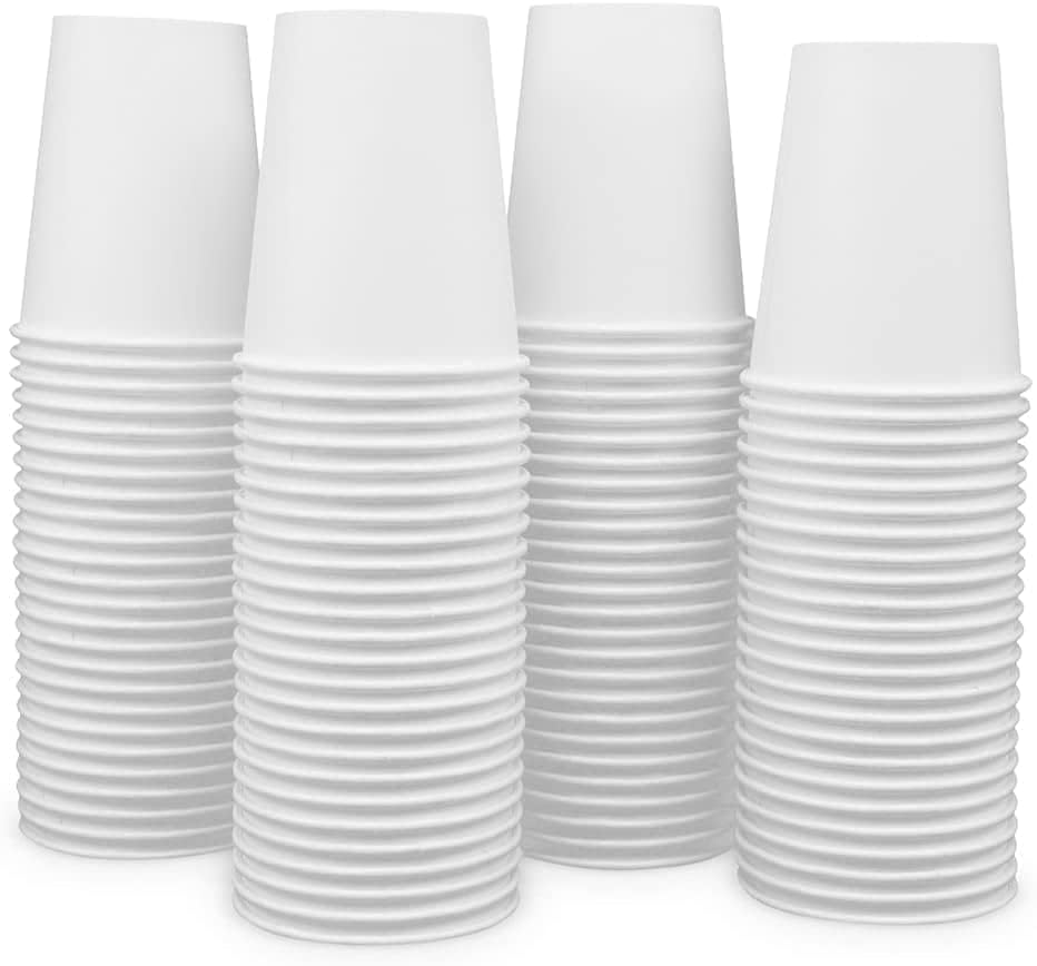 Paper Cups 8 oz 200 Pack for Coffee & Tea 8 oz Made in USA (8oz - 200 Count)
