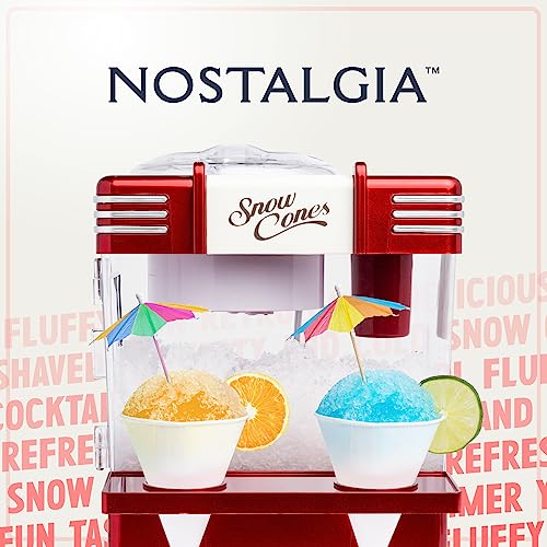 Snow Cone Shaved Ice Machine (Table Top / Metallic Red)