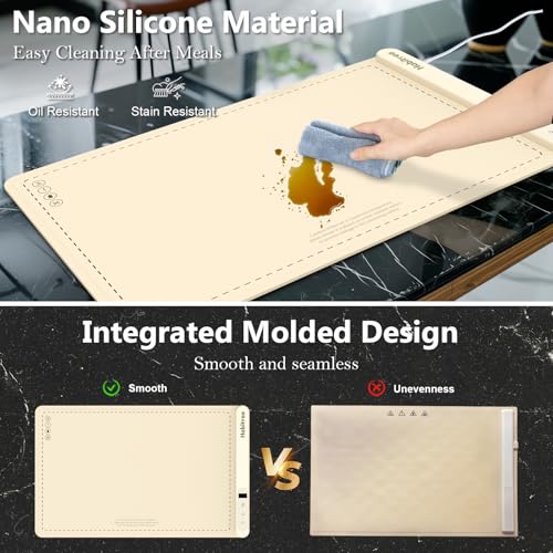 Food Warming Mat (Large 1pack / Cream)