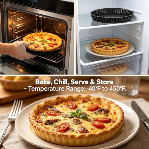 9 Inch Tart Pan with Removable Bottom (9 inch x 1.2 inch - 1 pack)