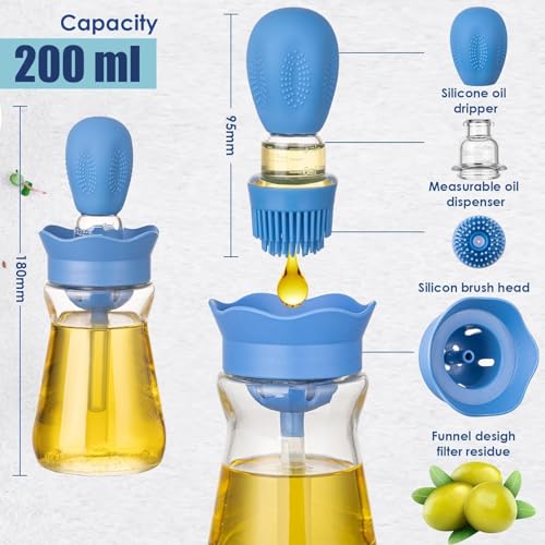Oil Dispenser with Brush (Orange-2pcs)