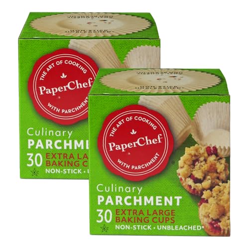 XL Parchment Baking Cups Nonstick Easy Release 30 Count 2 Pack (XL (Pack of 2))