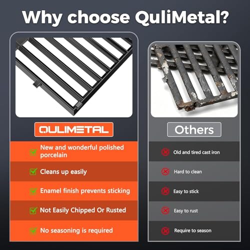 17.5" Grill Grates for Weber Spirit 300 (17.5”×11.9" – 2 Pack)