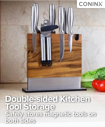 Magnetic Knife Block with Integrated Sharpener