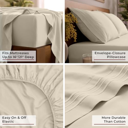 Iconic 3 Piece (1812 Beige / Twin XL - EXTRA DEEP pocket)