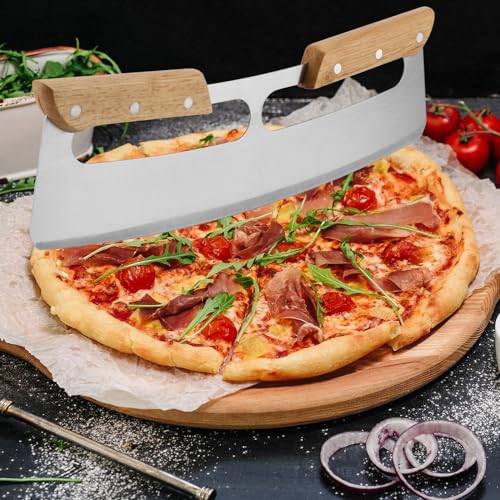 2 PCS 14 Inch Stainless Steel Pizza Cutter Rocker