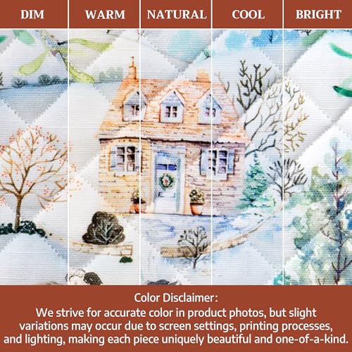 Pot Holders 100% Cotton Potholders (104 - Snowy World / 8" x 8" (Pot Holder Pack of 1))