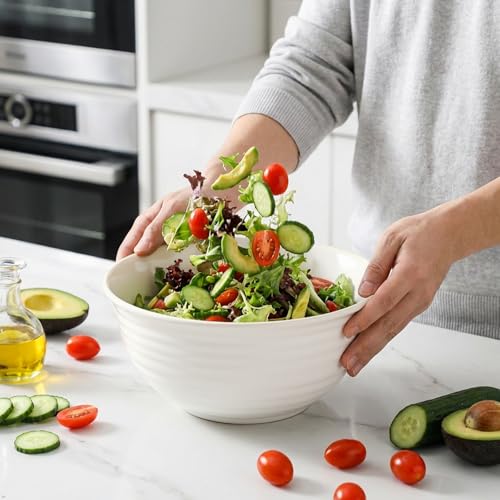 Serving Bowls Set of 2 (White / 60 Ounce)