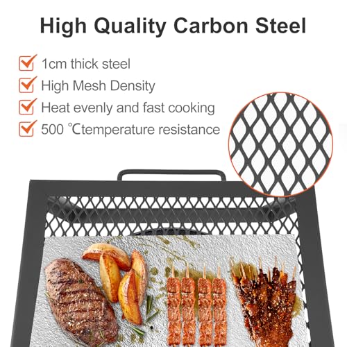 Portable Folding Charcoal Grills for Outdoor Cooking Bonfire BBQ (set1)