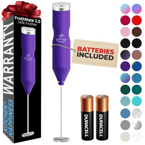 Powerful Frother Wand AA Batteries Included (Basic Purple / Majestic Frother)