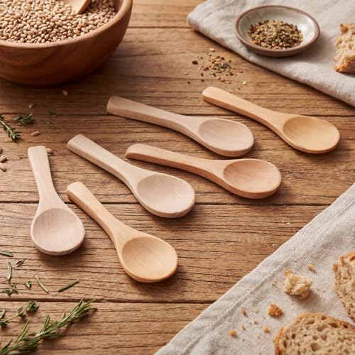 24 Pcs Small Wooden Spoons (Mix Color)