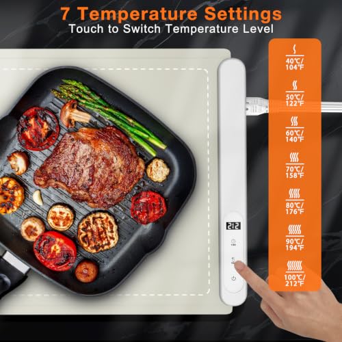 Extra Large Warming Mat for Food (XX Large Size: 36"x16" / Khaki)