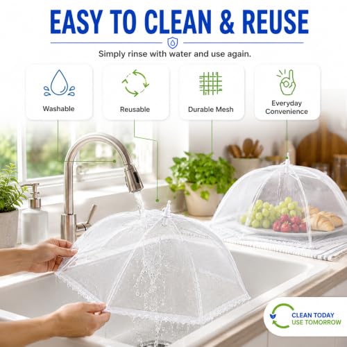 Pop Up Mesh Food Cover Tent (3 Count)
