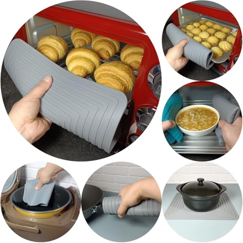Brown Silicone Trivets Mats Set 2 for Hot Dishes (Brown)
