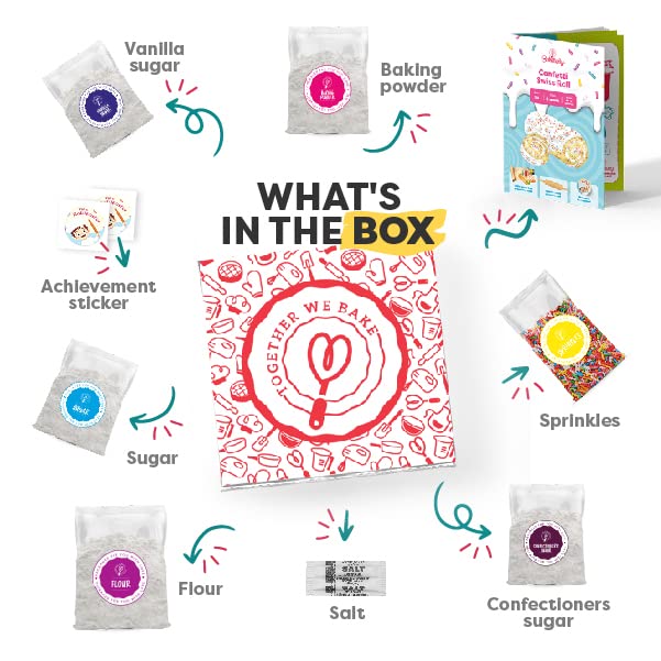 Confetti Swiss Roll Kids Baking Kit with PreMeasured Ingredients (Confetti Swiss Roll)