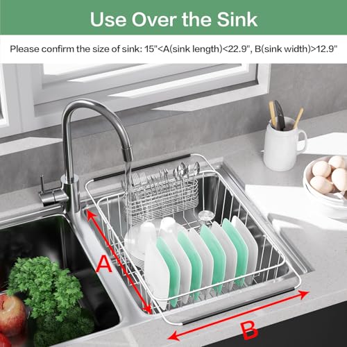 Large Sink Dish Drying Rack (Large【14.96''*12.6''*5.87''】)