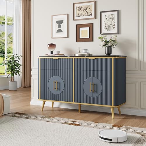47.2" Buffet Storage Cabinet (Navy Blue-2draws)